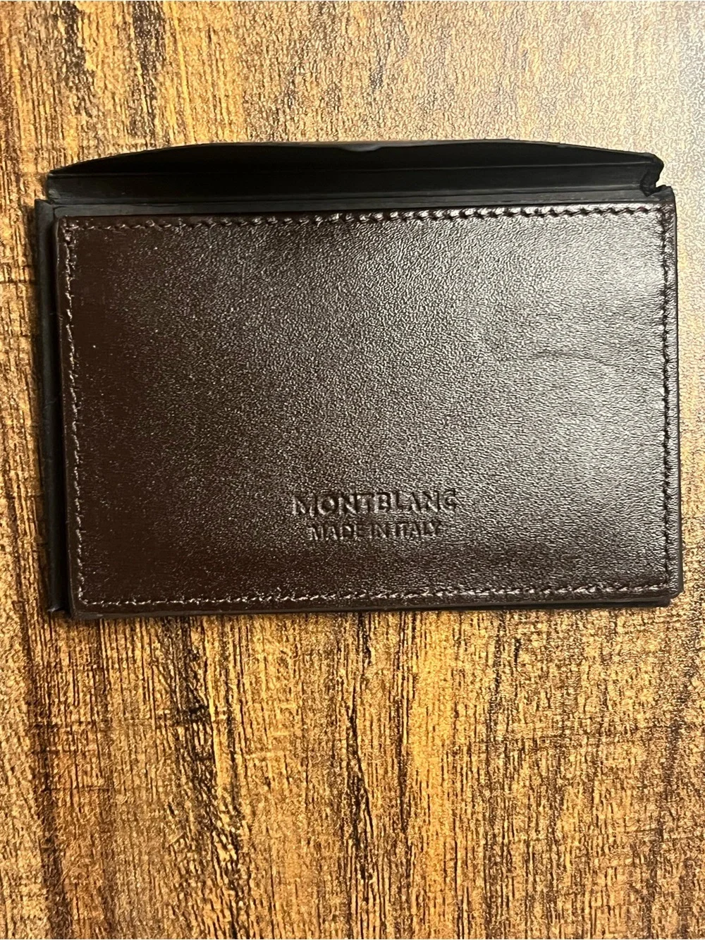 Montblanc Leather Business Card Holder / Card Case – Mint / Unused